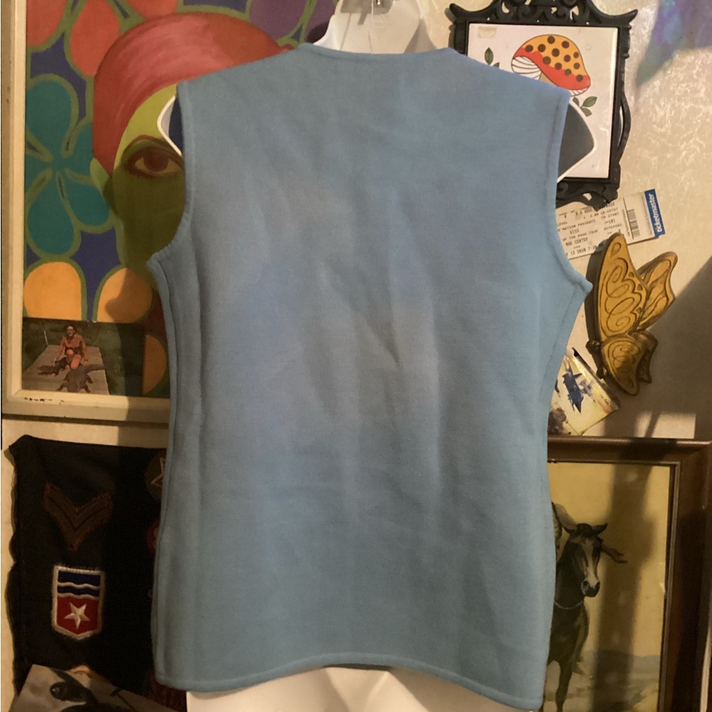 60s-70s Vintage Light Blue Vest